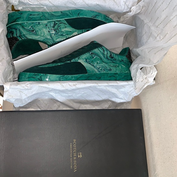Scotch & Soda Marble Green Sneakers - Picture 6 of 10